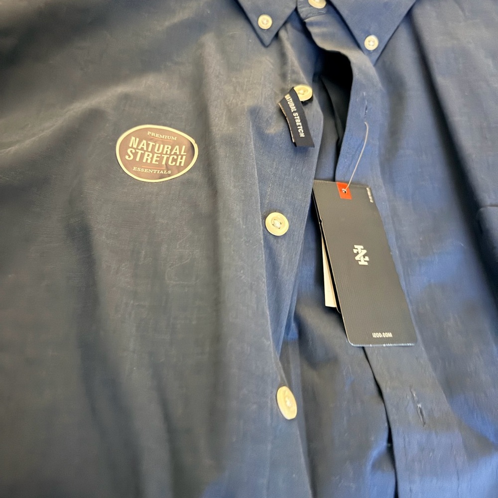 Izod Blue Button-Up Shirt - Picture 2 of 2